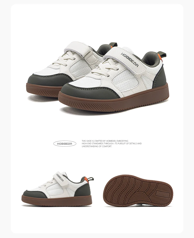 HOBIBEAR Kleinkinder-Schuhe mit breiter Zehenpartie, Klettverschluss, minimalistische Turnschuhe, leichte Wanderschuhe aus Kunstleder und Mesh – Detail 17