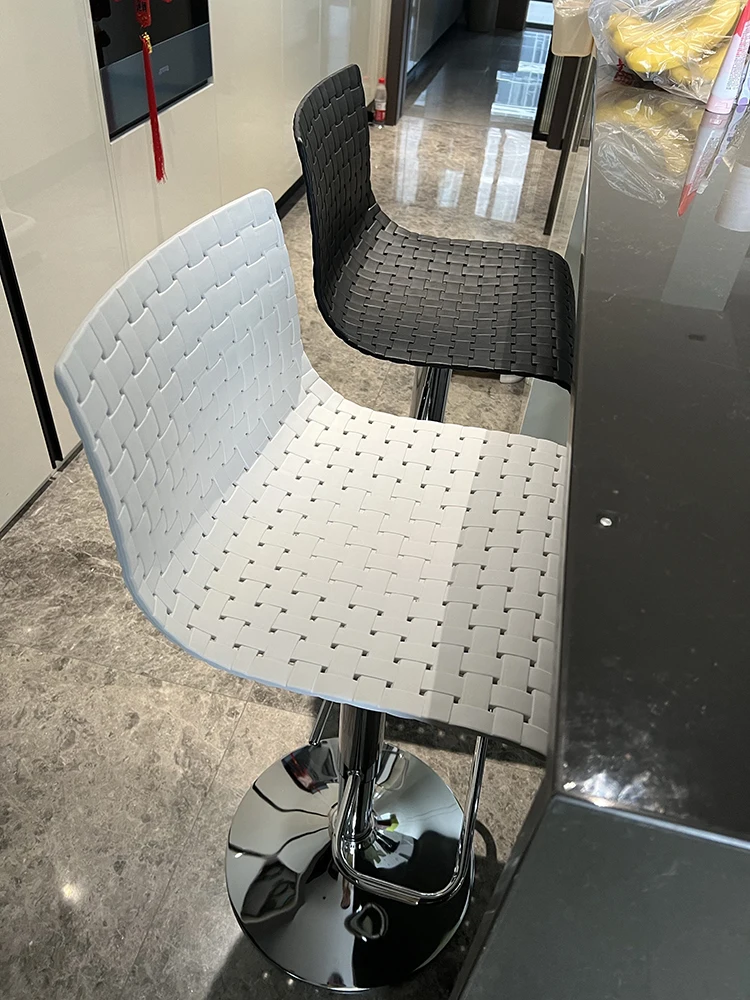 Nordic Elevating Bar Chair Furniture Home Backrest High Foot stool Luxury Bar Cashier Front Desk High Foot Chairs