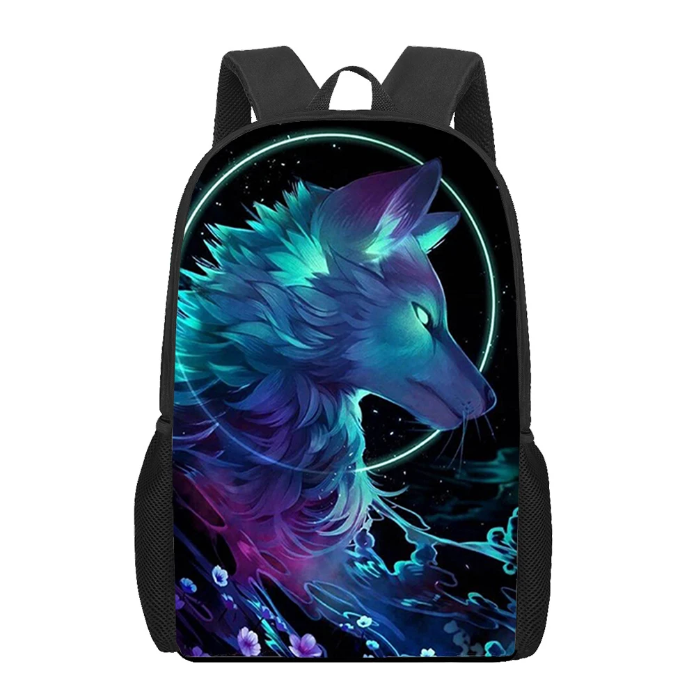 fox animal 3D Printed Book Bag Men 16 Inch Backpack For Teen Boys Kindergarten Bagpack Children Mochila