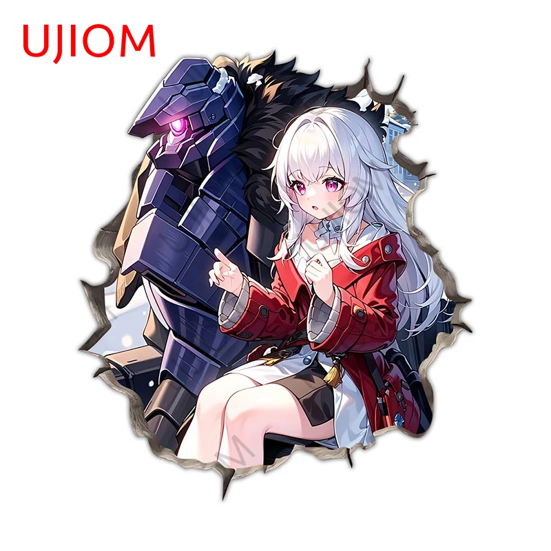 UJIOM 13cm X 11.4cm Anime Honkai: Star Rail Tear Wall Sticker Sunscreen Vinyl Baby Nursery Room Decal Kids Room Accessories