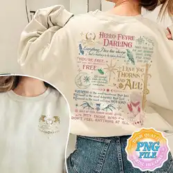 the Night Court Illyrians A Court of Thorns and Roses Rhysand Cassian Azriel Print Long Sleeve Sweatshirt Y2K Top Streetwear