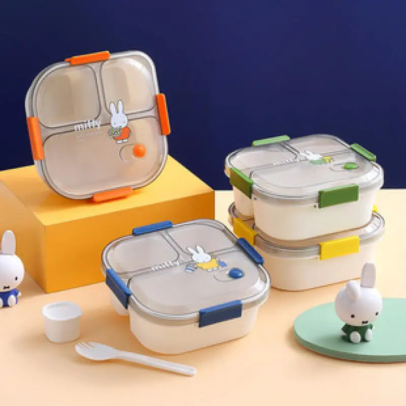 marmita-de-aco-inoxidavel-miffy-em-estilo-coreano-prato-de-comida-rapida-para-estudantes-e-escritorio-prato-kawaii-miffy