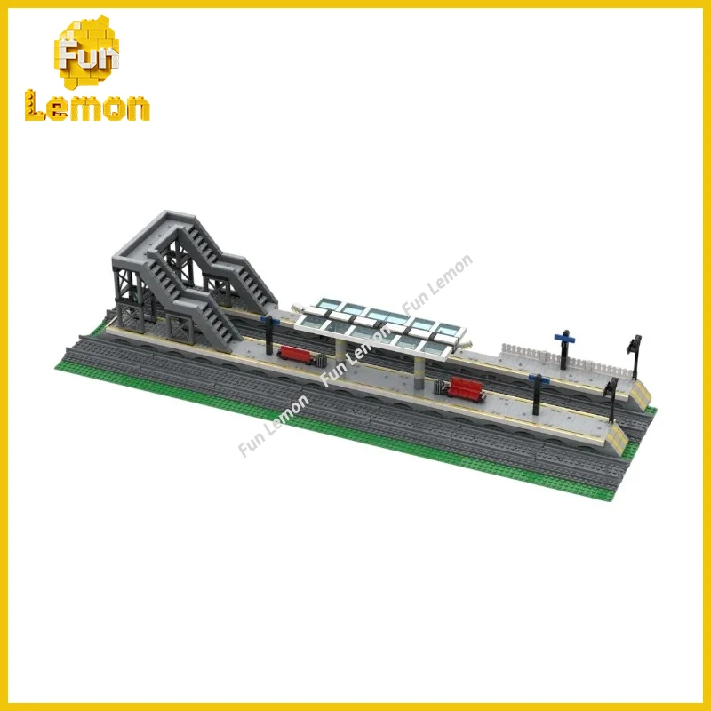 

Grand Central Modular Railway Terminal Building Blocks City Train Station MOC Bricks Creative Ornament For Collectors
