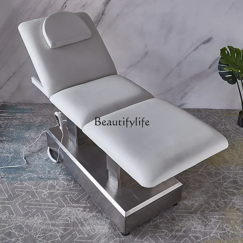 

06Multifunctional electric beauty bed, special lifting physiotherapy pattern embroidery bed for beauty salons