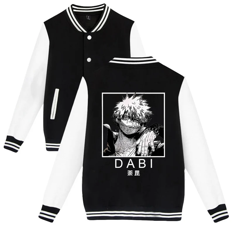 New Jackets Coats Single Breasted Spliced Dabi Clothing Bomber Jacket Men Baseball Uniform Female Male Autumn Winter Coat