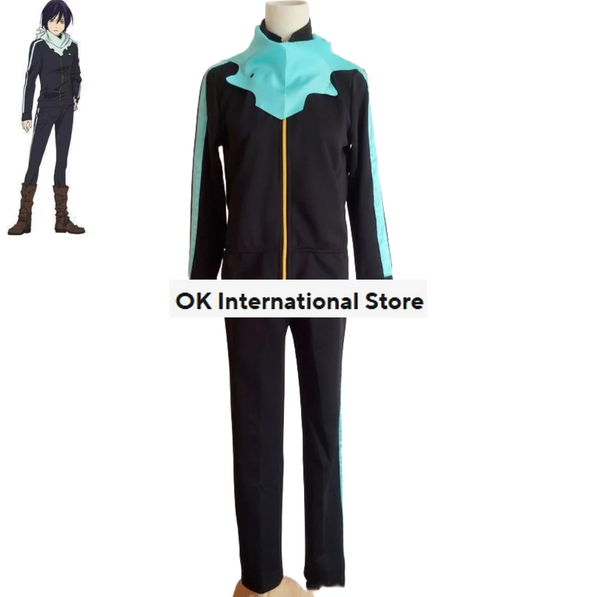 Anime Noragami Yato Cosplay Traje para Homens e Mulheres, Stray God Peruca Roxa, Conjunto de Roupas Esportivas, Uniforme Adulto, Halloween Carnival Suit