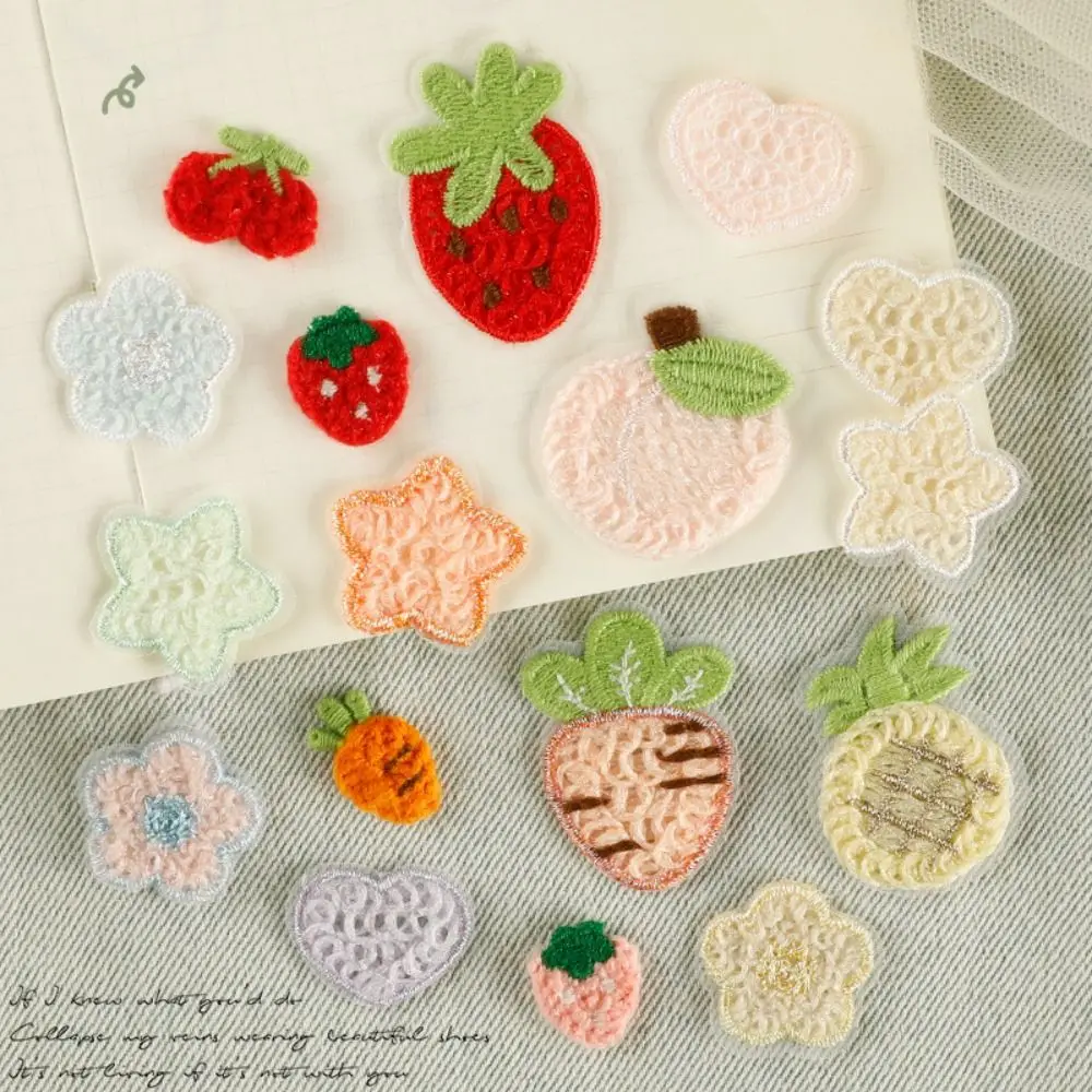 

Heart Strawberry Special-shaped Embroidery Patch Sew-on DIY Apparel Applique Clothes Sewing Badges Patch Clothing Accessories