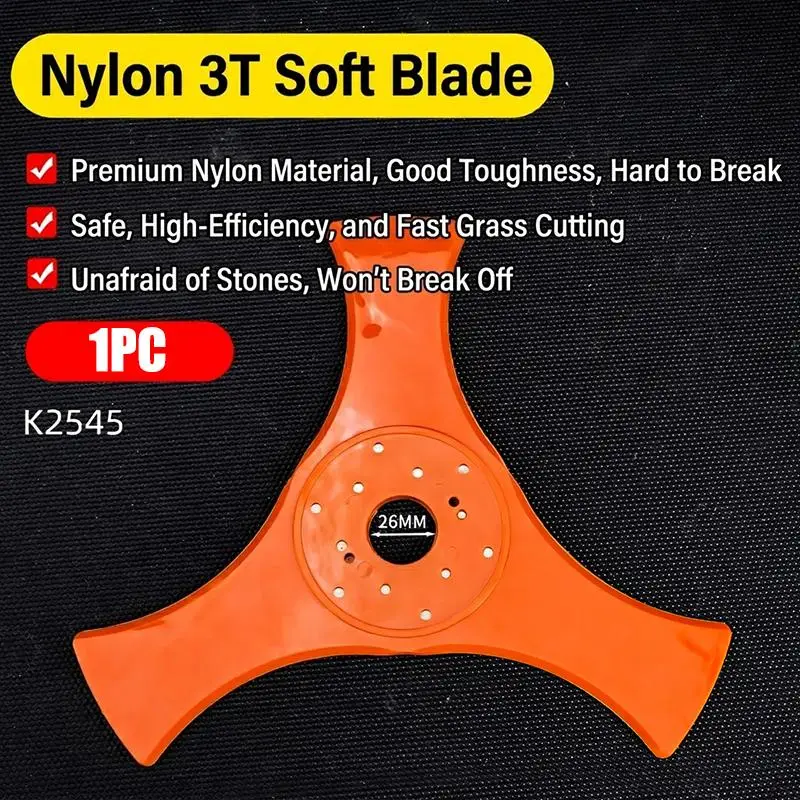 Nylon Weed Trimmer Blade Fits Most Trimmer Models Sharp Efficient Cut for Home Yard Lawn Weed Removal