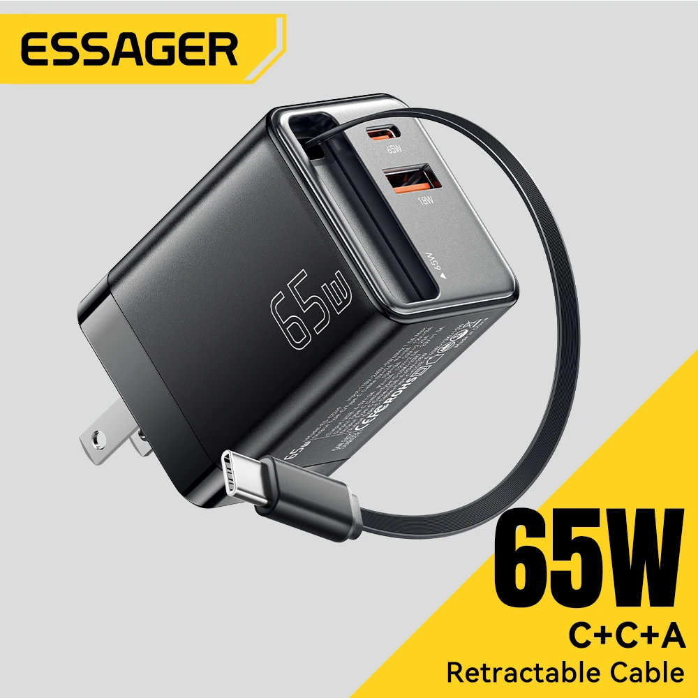 USB C Charger 65W GaN Type C Fast Charging Phone Charger Adapter For iPhone Samsung Xiaomi Quick Charge EU/UK Plug Wall Charger