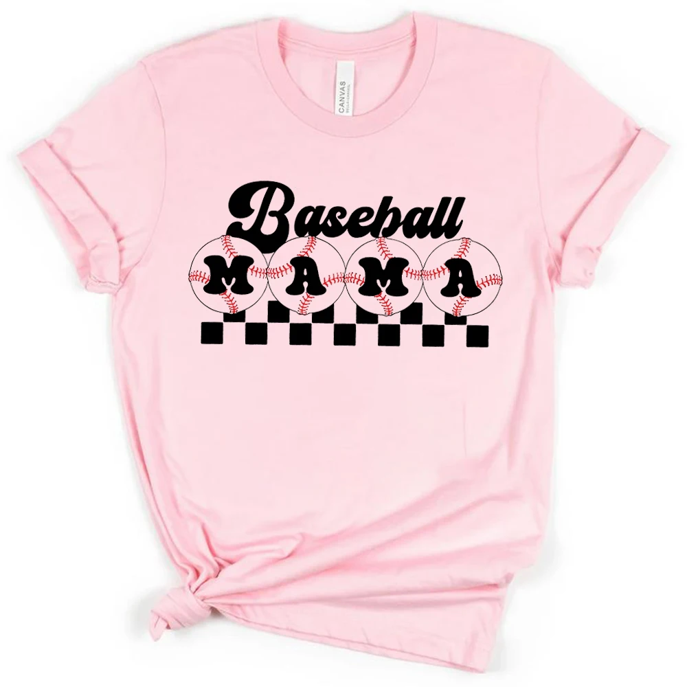 Baseball Mom Print Tshirts Mommy Sports Clothes Short Sleeve Women T Shirt Femme Mother'S Day Gift Female T-Shirt Super Mom Tops