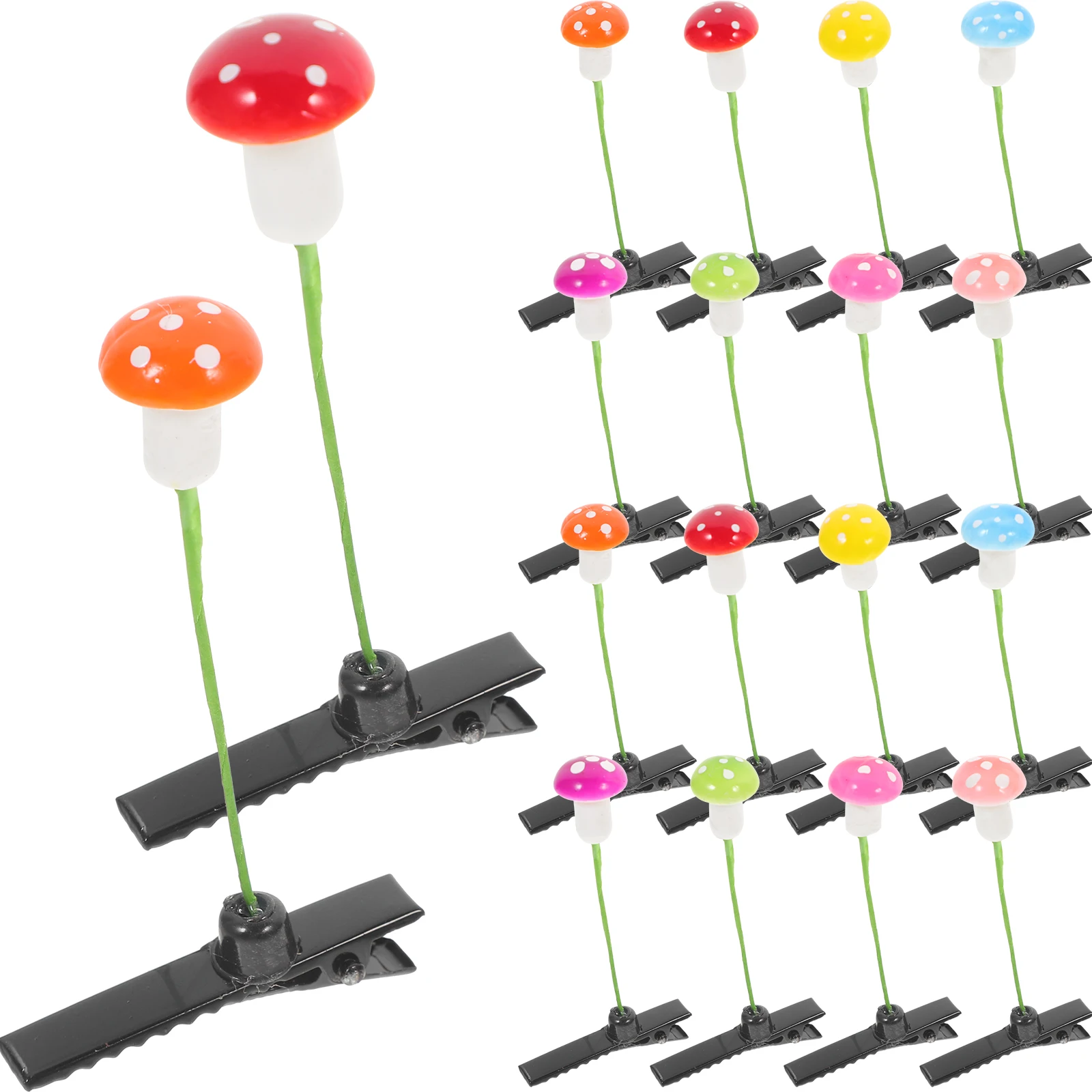 

30pcs Sprout Clips Sweet Hairpin Girl Barrette Cosplay Party Headwear Mushrooms Hairpin Clip for Women Girls Hair Accessories