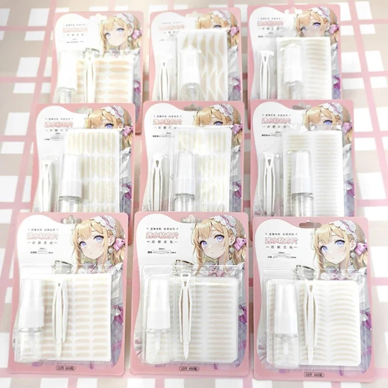 Pegatina Invisible para párpados, tiras de elevación de ojos de encaje, cinta adhesiva para párpados dobles, herramientas de cinta para ojos