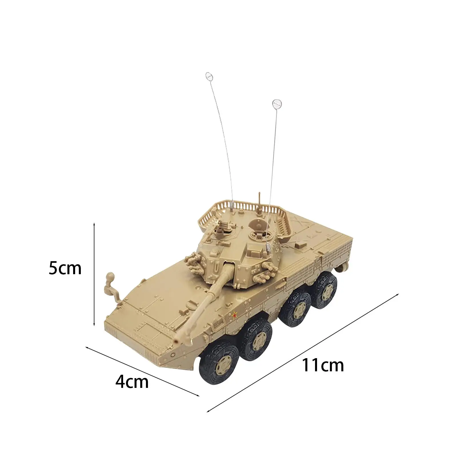 1/72 نموذج دبابة 4D مصنوع من المركبات المدرعة لمجموعة هدايا الحفلات للأولاد