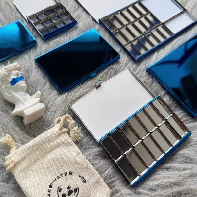 Gem Blue Ultra-thin TN Watercolor Box Travel Portable Palette Pigment Box Watercolor Pigment Pack Magnetic Box Art Supplies