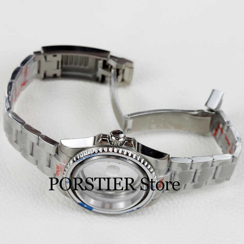 40mm nh35 case and bracelet stainless steel sapphire glass waterproof for Explore Sub mod nh34 nh35 nh36 movement 28.5mm dial