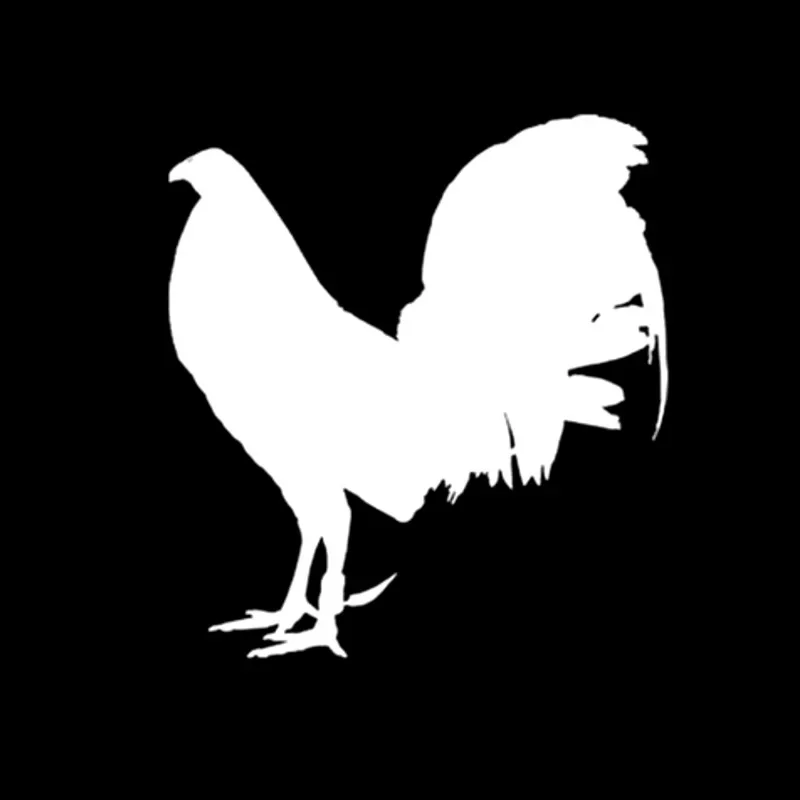 15cm*13cm Car Sticker Funny Animal Cockfighting Rooster Vinyl Sticker Bumper Rear Window Body Decoration Decorative Accessories