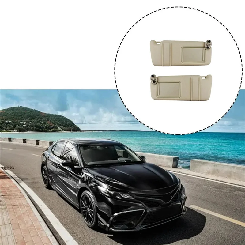 

Portable Left Right Driver Passenger Side Sun Visor With Makeup Mirror For Toyota Camry 2007-2011 Parts 74310-06750-E0 74320-067