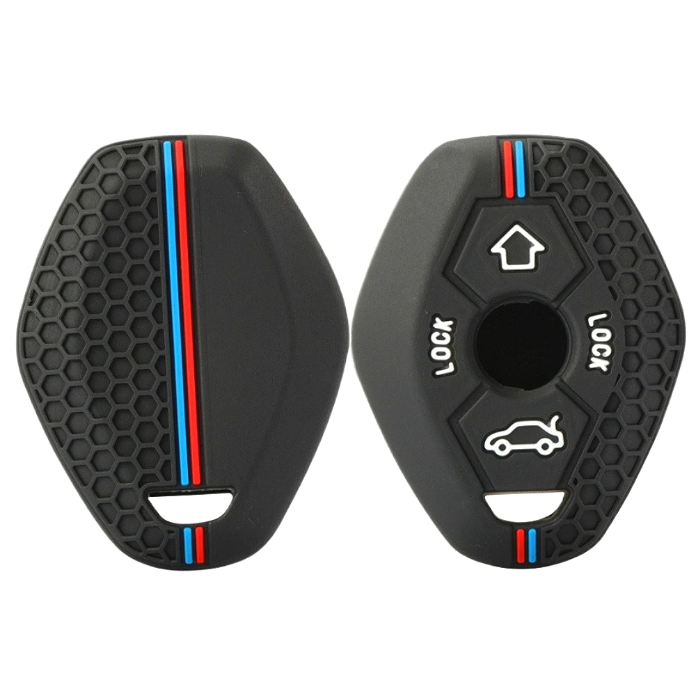 Silicone Car Key Case Cover Shell For BMW X3 X5 Z3 Z4 3 5 7 SERIES E38 E39 E46 E83 1998 - 2005 Keyless Protector Fob Accessories