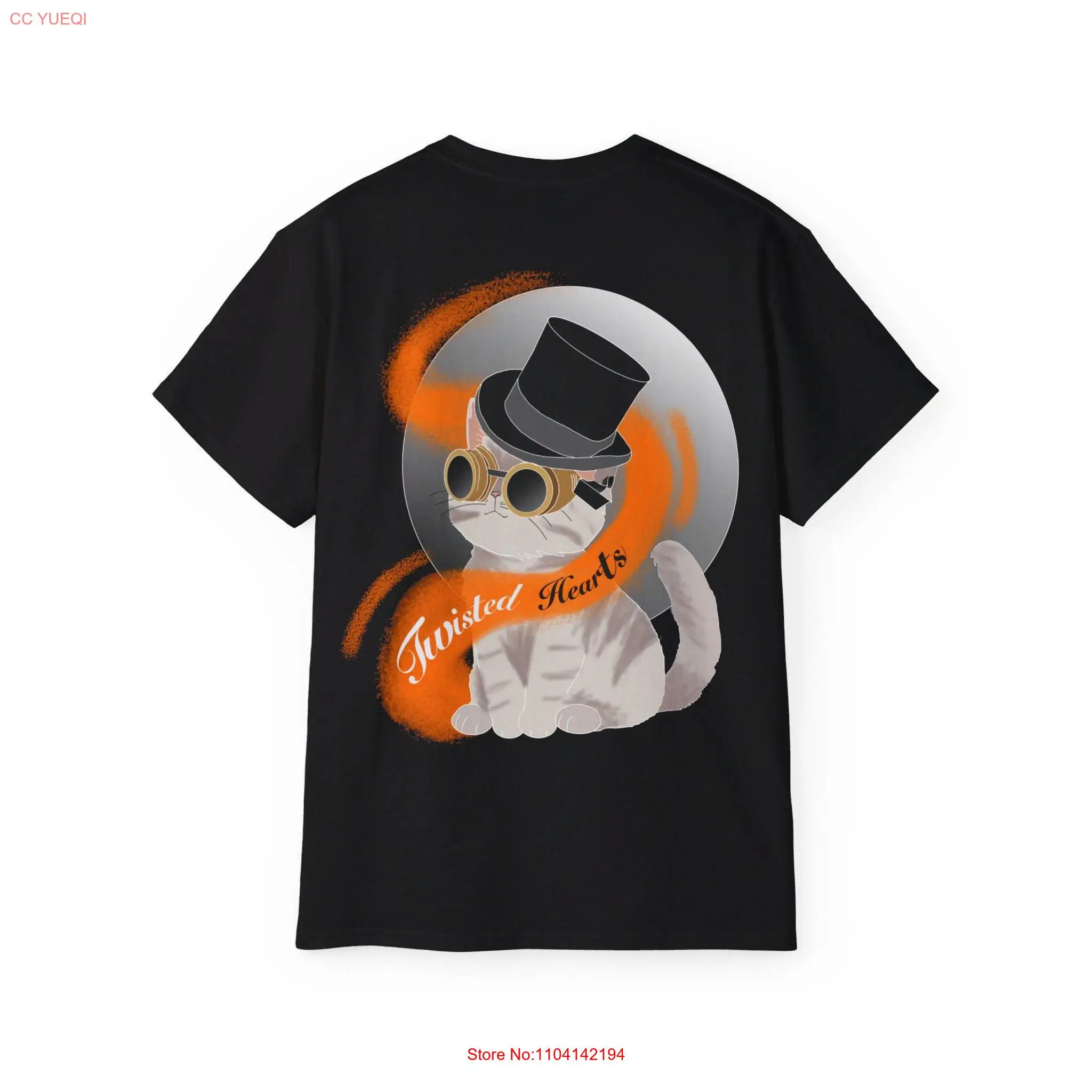 Moonlit Whiskers The Enchanted Cat T Shirt long or short sleeves