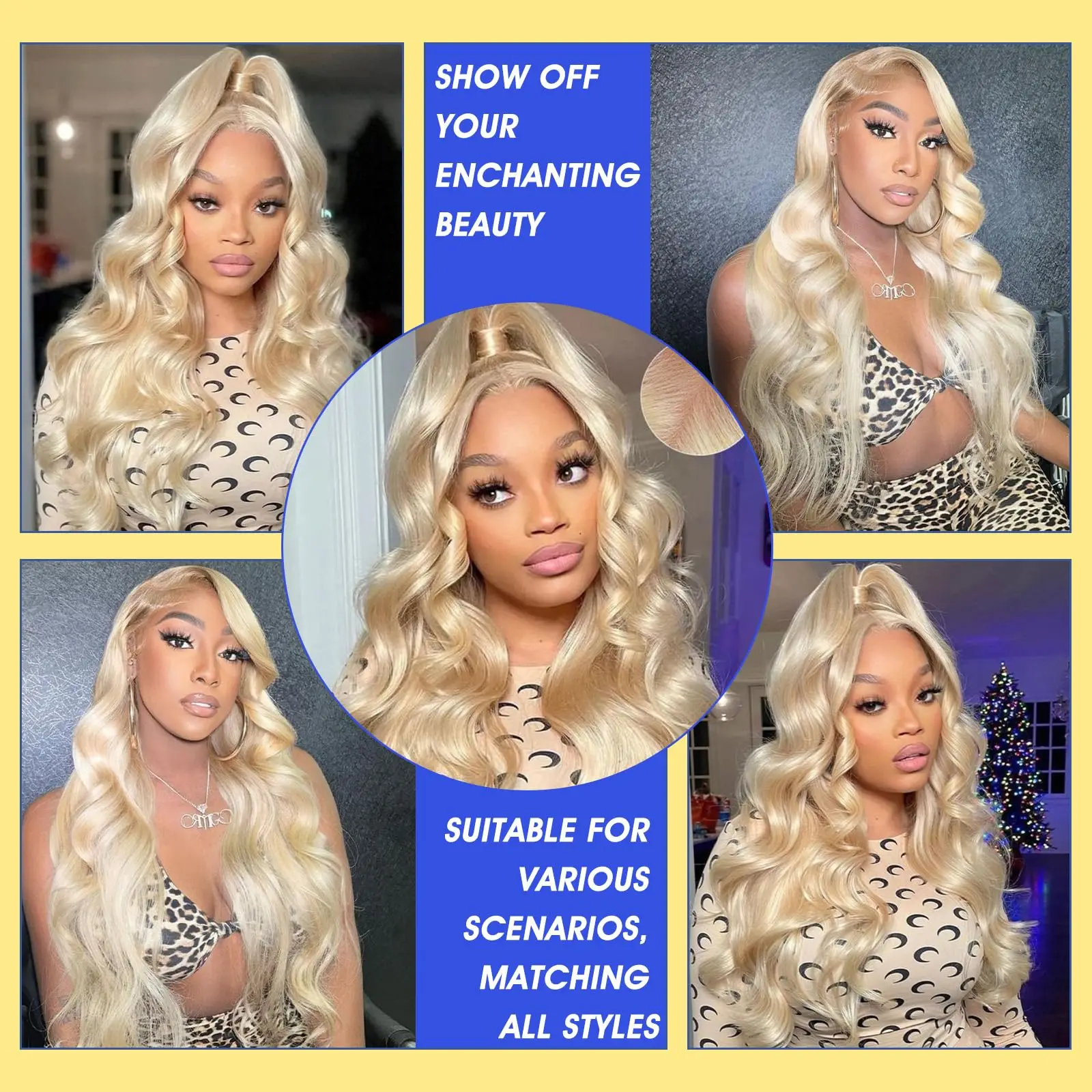 Pampering 613 Honey Blonde Body Wave 250 Density 13x6 HD Lace Front Human Hair Wigs 13x4 HD Lace Frontal Wig dla kobiet