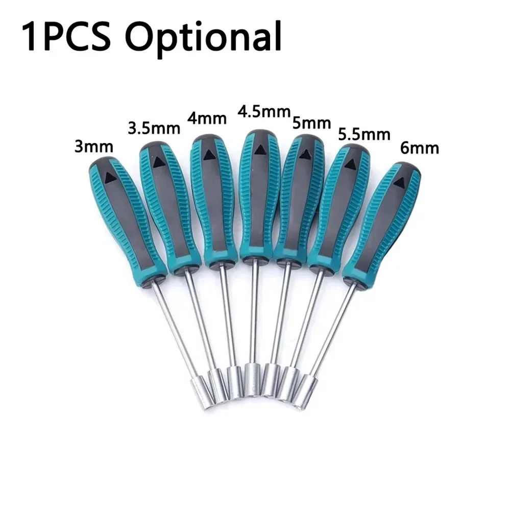 3/3.5/4/4.5/5/5.5/6mm Socket Screwdriver Steel Socket Driver Wrench Screwdriver Hex Nut Key Hexagonal Screw Driver Repair Tool