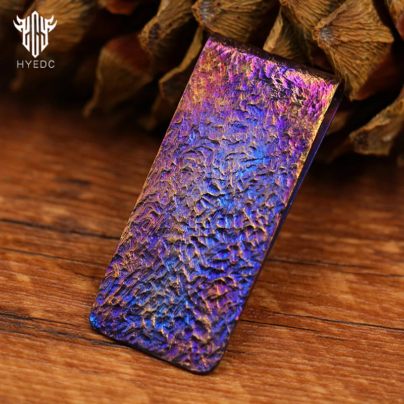 Handmade Starry Sky Limited Edition Titanium Alloy Metal Star Sky Wallet Banknote Clip Mini Credit Card Portable Wallet Gift