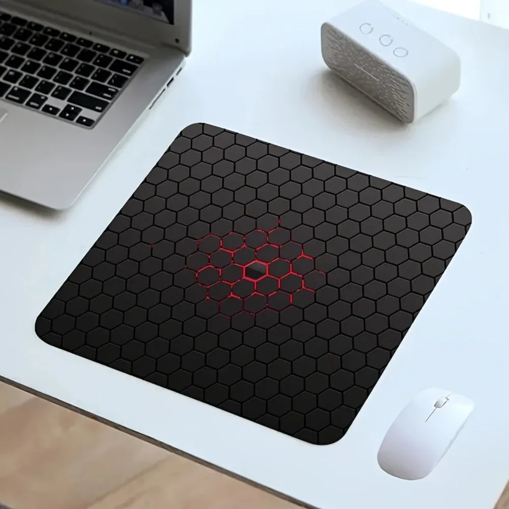 CIFBUY Mini Mouse Pad Anime Theme Geometric Pattern Non-Slip Office Mouse Pad Keyboard Accessory Soft Computer Desk Mat7x8.6 in