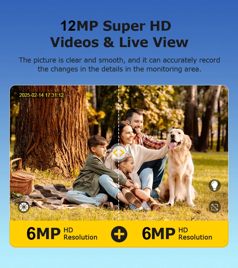 INQMEGA 12MP 60X Optics Zoom Dual Screen 4G /WIFI Solar Camera Securty Outdoor PIR Human Detection Color Night Vision UBOX APP
