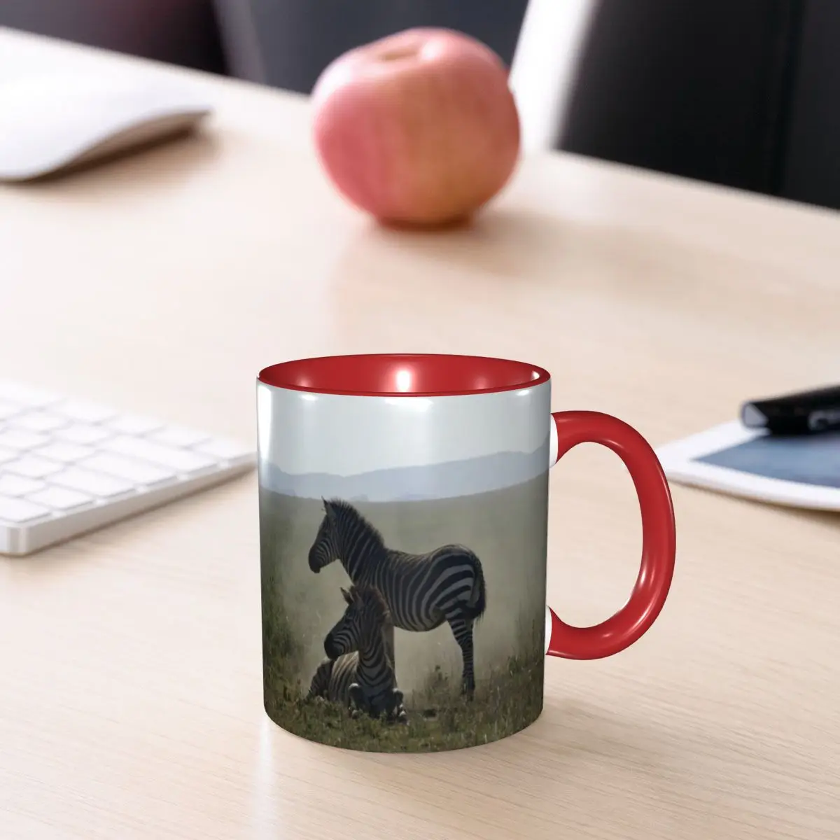 Zebras At Play Mug Funny Ceramic Coffee Cups Tea Mugs Milk Cup Drinkware Gifts for Woman Man