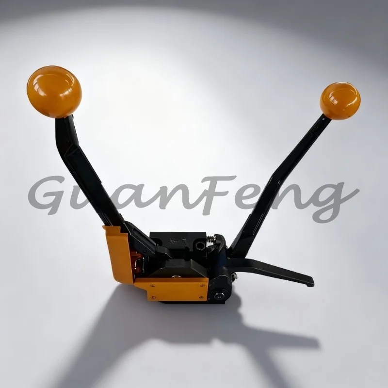 Manual Sealless Steel Strapping Tool Buckle-Free Handheld Steel Band Strapping Machine for 16mm & 19mm Steel Strap