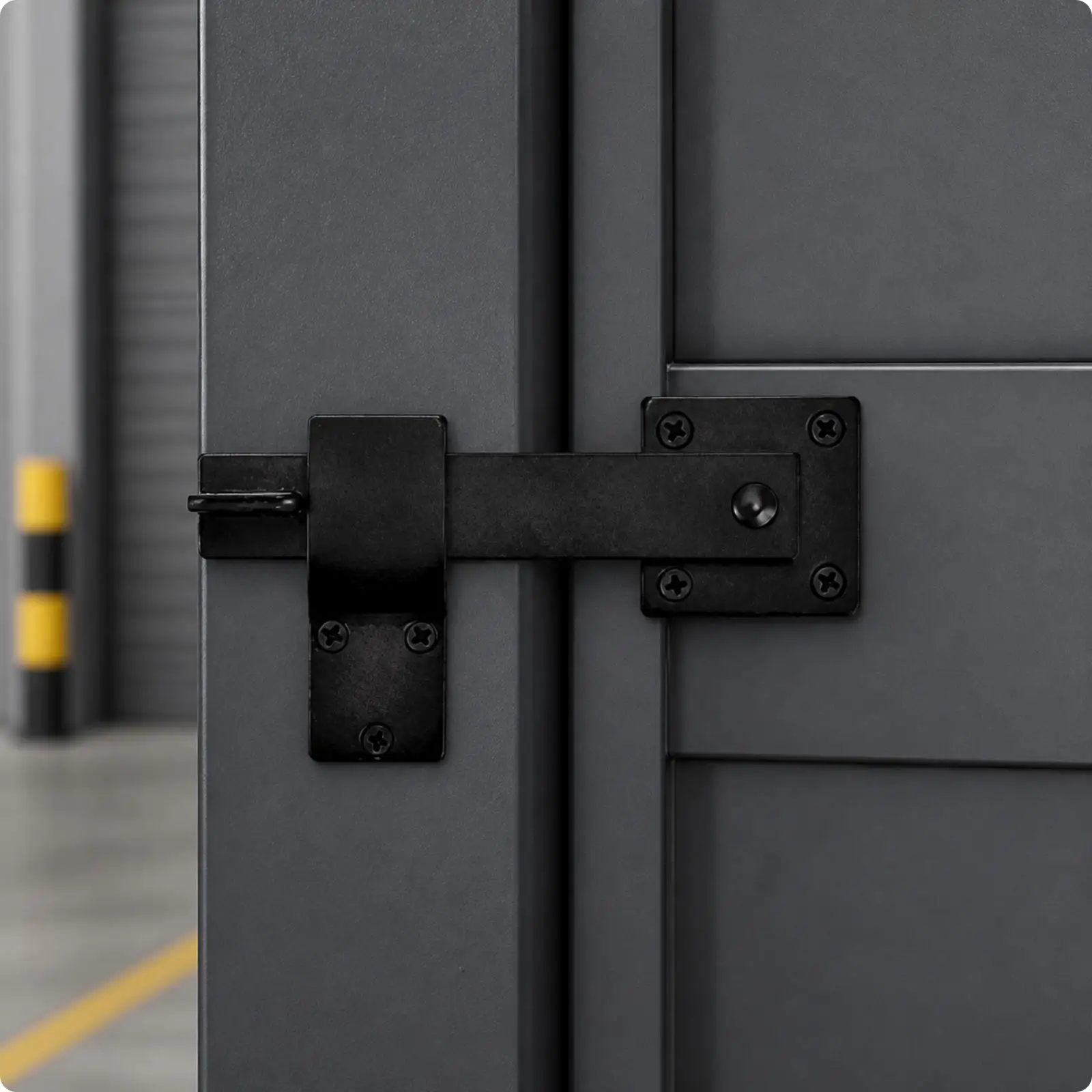 Steel Rotating Door Bolt Anti Theft Sliding Latch Black Sprayed Finish for Interior Exterior Door Hardware