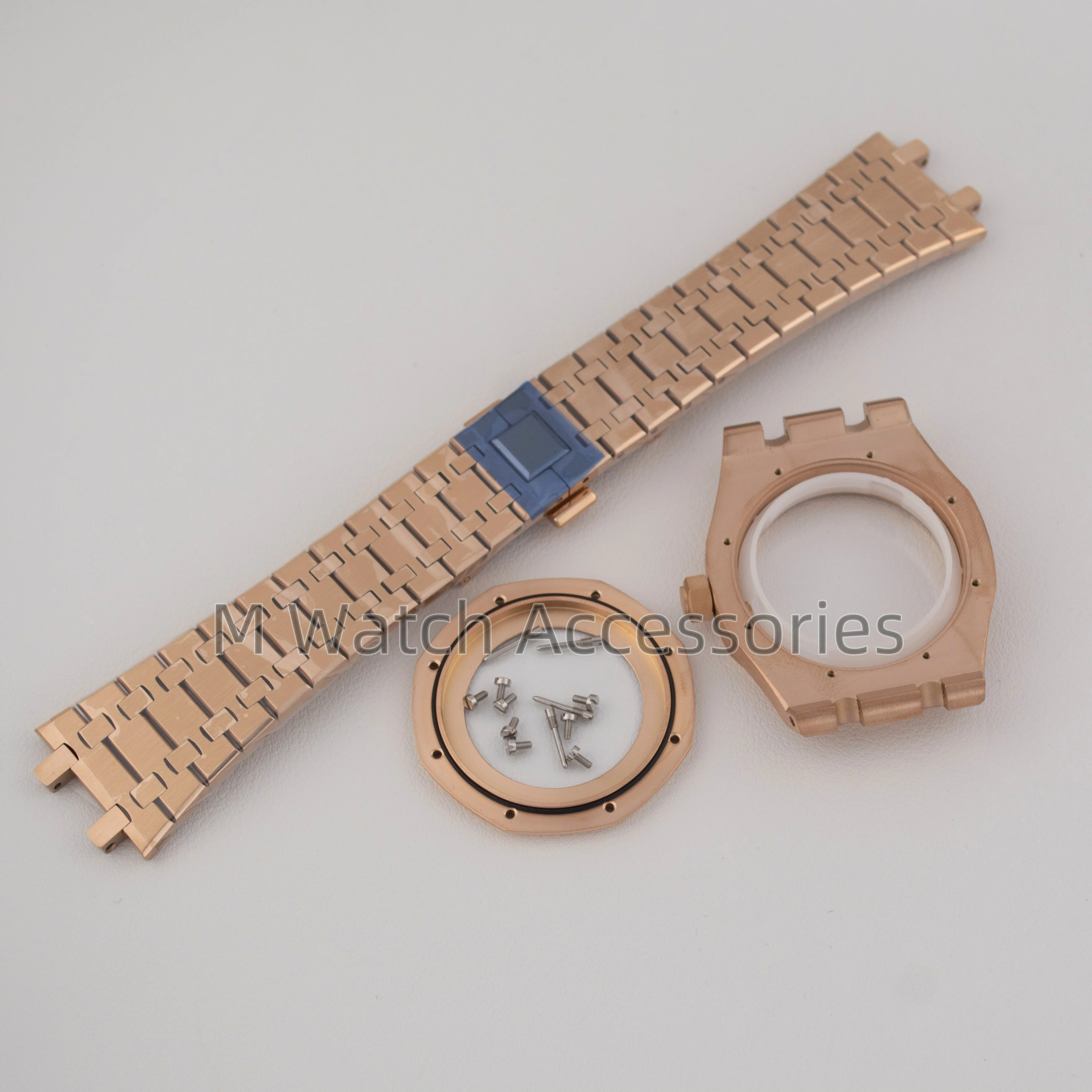 42mm Octagon Watch Case Sapphire Crystal Stainless Steel Strap 10bar for Royal Oak NH35 NH36 NH70 Movement 31.8mm Dial Men Case