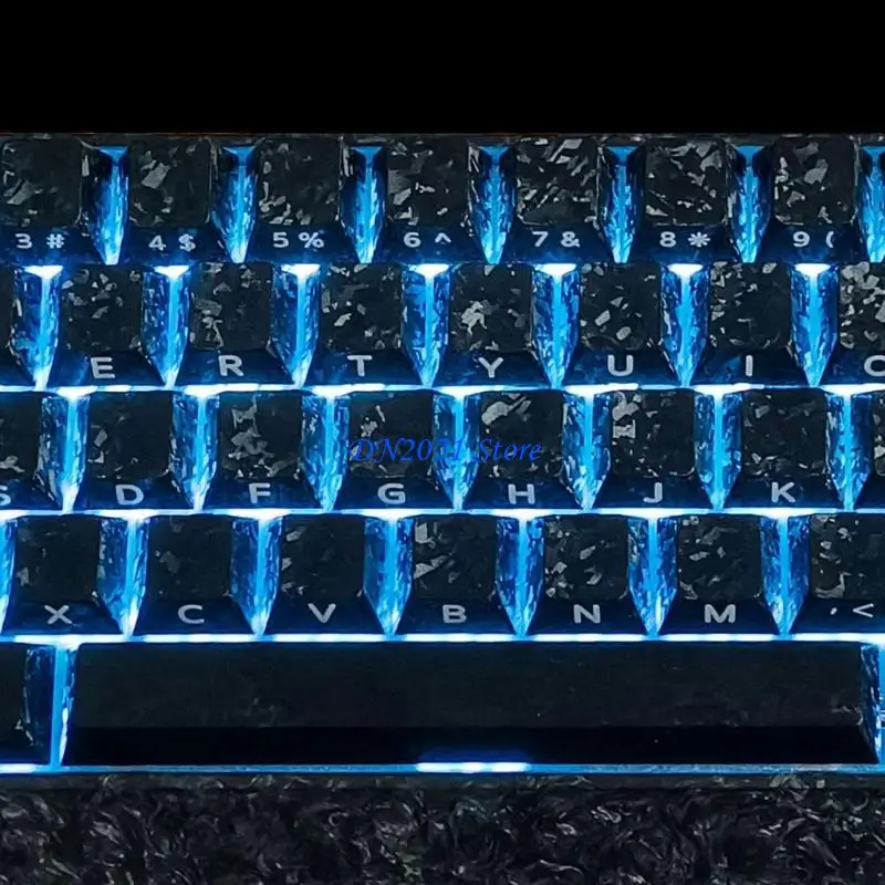 

F3KE 19 матовых прозрачных колпачков для механических клавиатур с карбоновым эффектом