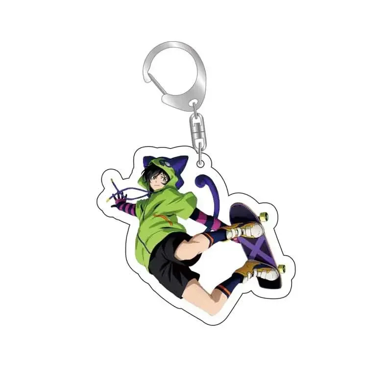 Anime SK8 The Infinity Key Chains Reki Kyan Langa Hasegawa Cosplay Acrylic Double Sided Keychain Keyring Pendant Prop Jewelry