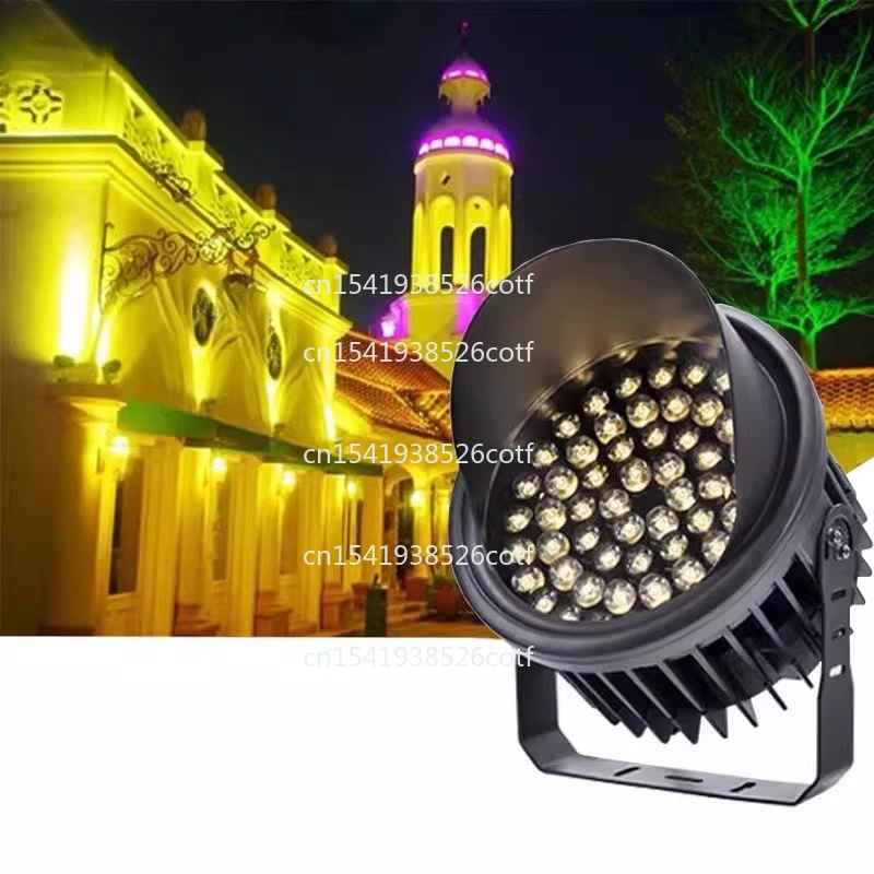LED Projection Light Outdoor Waterproof 60W Round Wall Washer Floodlight Garden Landscaping Park Colorful Light