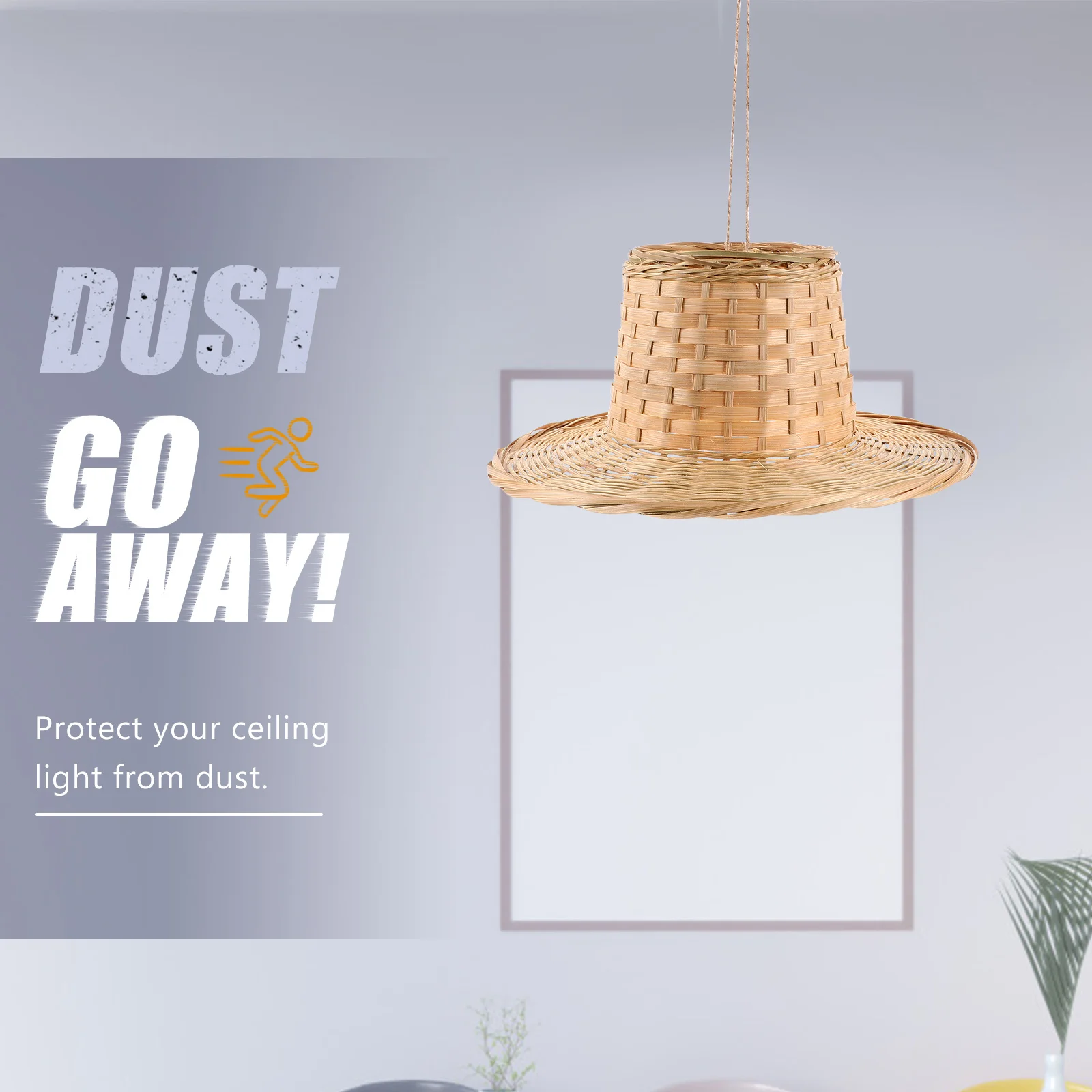 

Woven Bamboo Lampshade Hat Style Pendant Light Shade Suitable for Hotel Restaurant Corridor Home Decorative Lamp Cover