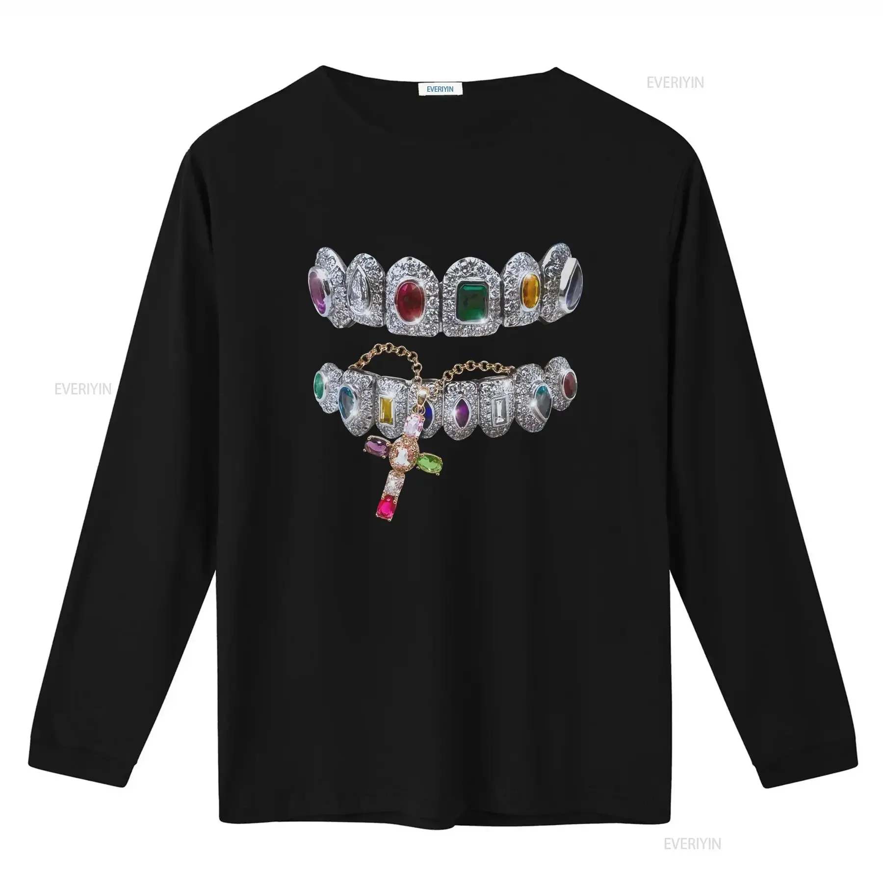 Grillz Cross Chain Y2K Fashion Streetwear Cotton Crew Neck Vintage Garment Dyed Boxy T Shirt Black Opium vintage Washed graphic