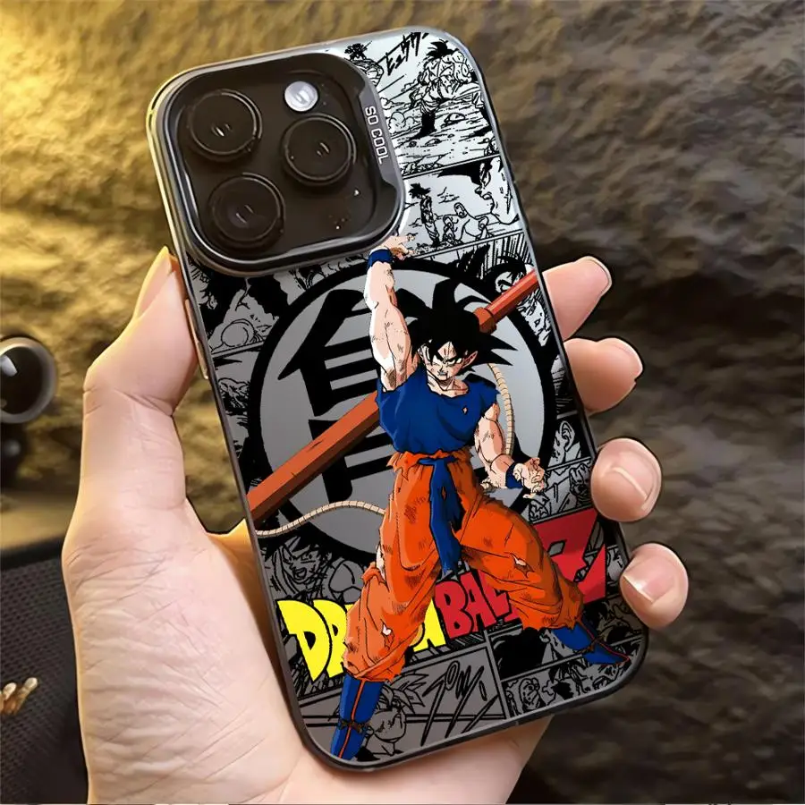 Capa de telefone para iPhone 11 12 13 Pro Max 17 Air 16e 14 15 16 Plus Soft Shell Dragon Ball Japão Anime Goku
