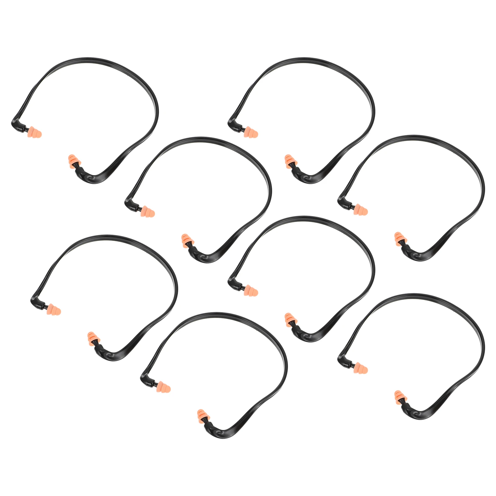 

8pcs Silicone Band Earplugs Lightweight Noise Reducing Ear Plugs For Sleeping Sound Blocking Banded Earplugs Multipurpose
