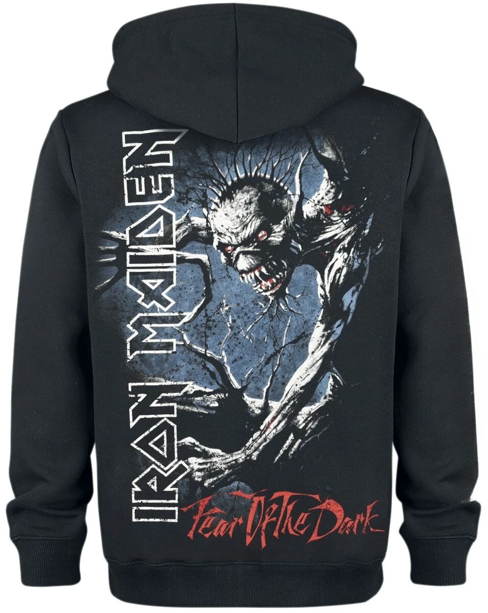 خوف من الظلام _ سترة Iron Maiden بقلنسوة لخريف وشتاء 2026 فاخرة راقية لكل من الرجال والنساء Y2k #3