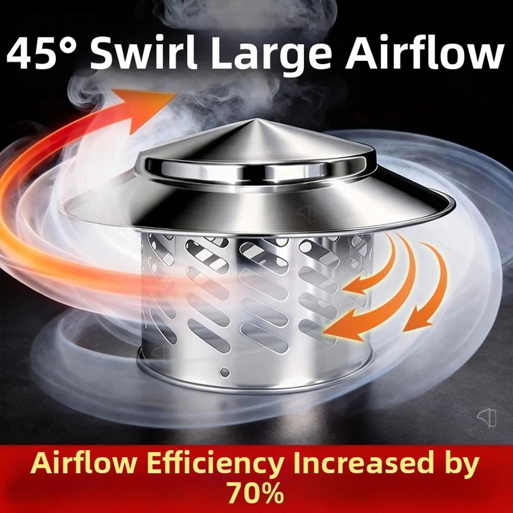 For Outdoor Roofing Chimney Cap 304 Stainless Steel Construction 360 Degree Protective Mesh For Roof Chimney Vents