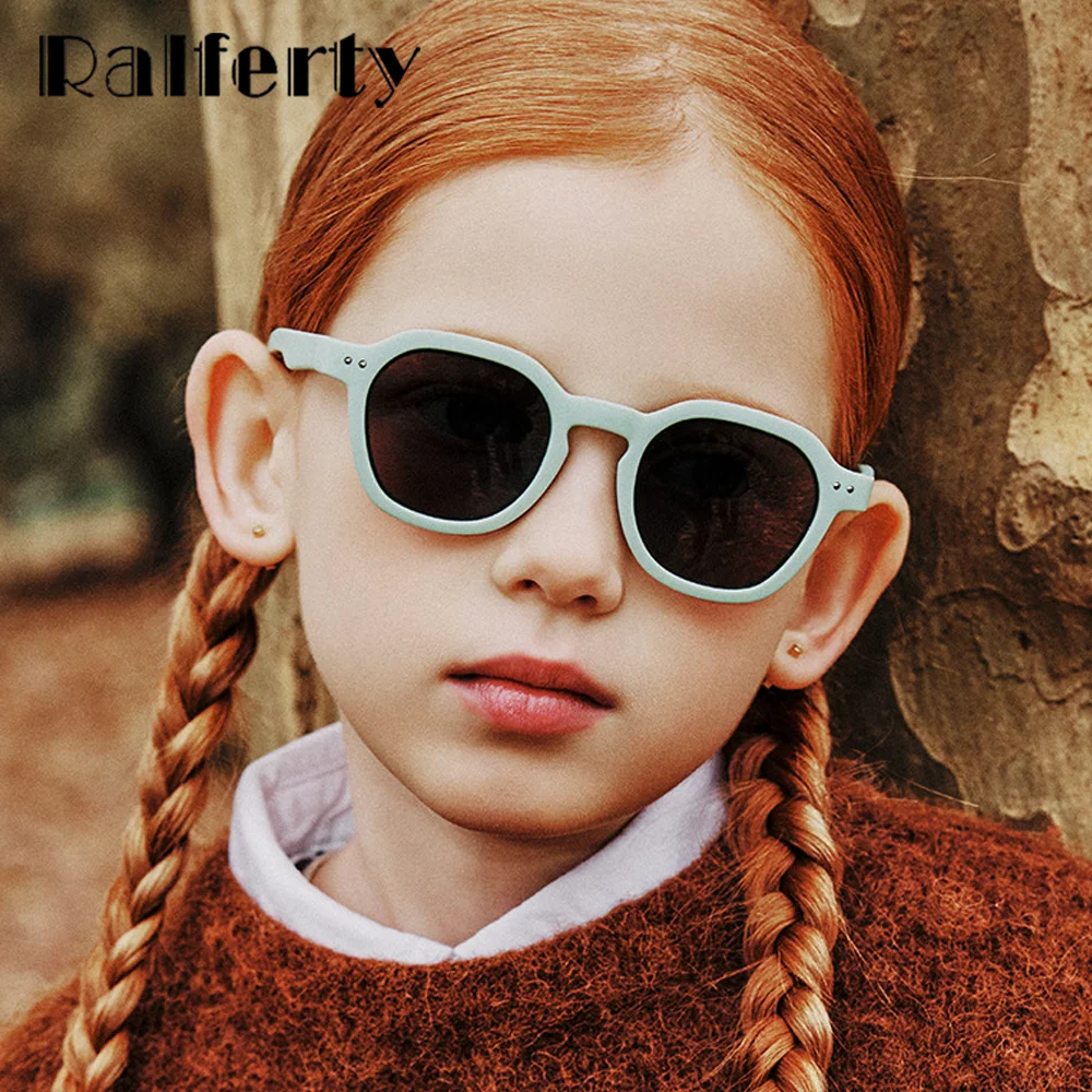 Ralferty 2025 Flexible Kids Sunglasses Girls Boys Outdoor UV400 Polarized Sun Glasses Children Sun Shades 3-9Y Unbreakable Oculo