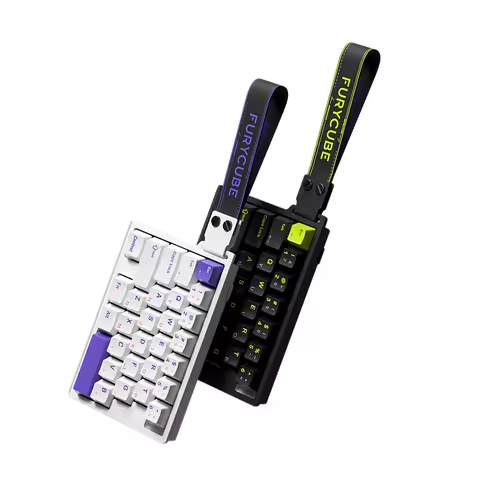 FURYCUBE M30HE Magnetic Switch Mechanical Keyboard Single-handed Wired 0.1ms 0.01mm RT 8K Custom RGB Hot Swap E-sports Gaming