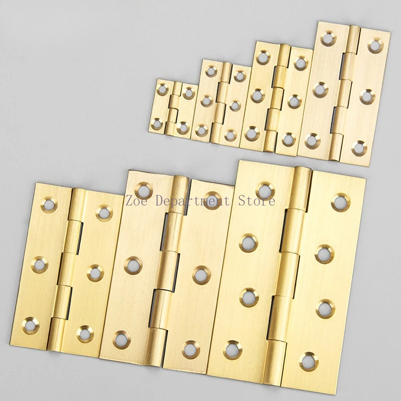 2Pcs Brass Furniture Decorative Door Hinges Miniature Hinge Jewelry Box Hinges Hardware Fittings 25*22mm/37*24mm/50*27mm/62*32mm