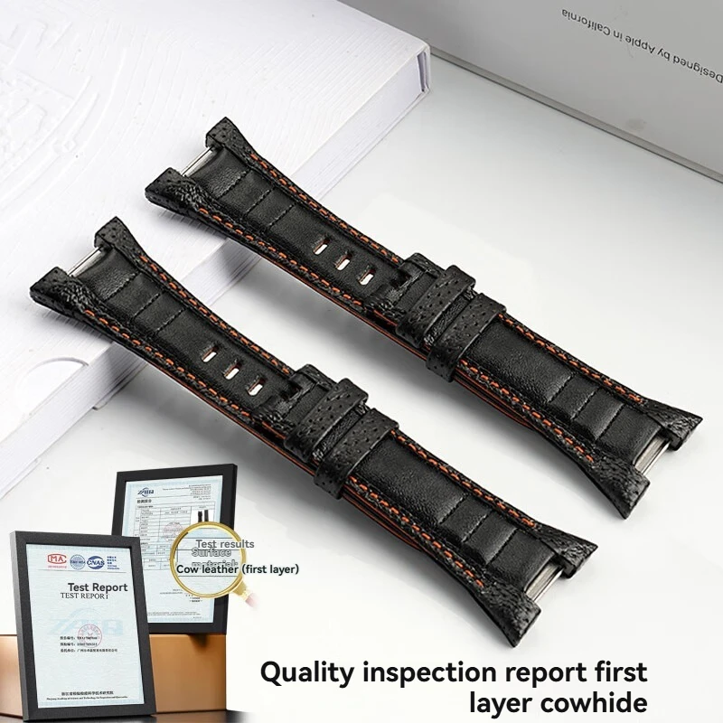 Seiko Sportura SNAD23/SNAE07용 가죽 시계 스트랩, 노치 처리된 송아지 가죽 밴드, 남성용 교체용 시계 액세서리