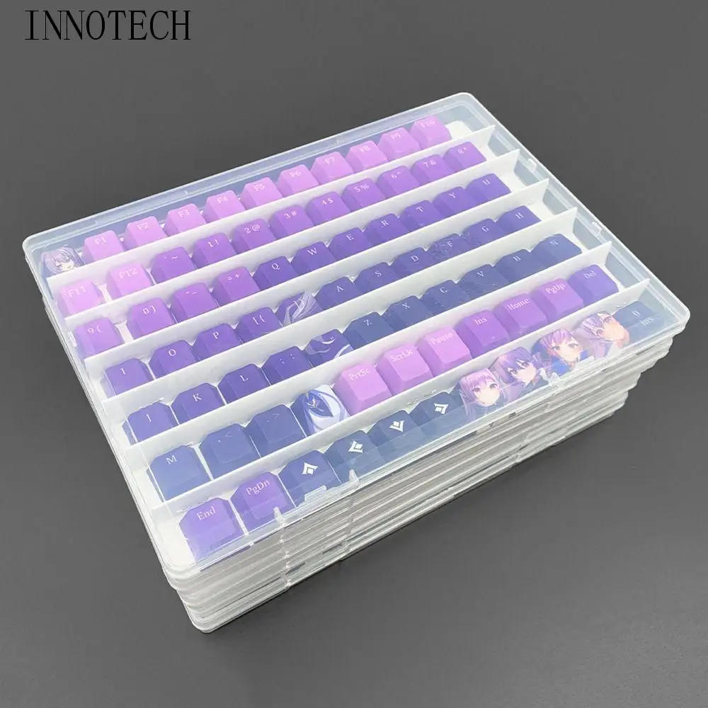 

Пылезащитный ящик для хранения колпачков для ПК с бумажными разделителями 77 клавиш 1U, прозрачный чехол для колпачков, универсальный штабелируемый органайзер для упаковки колпачков