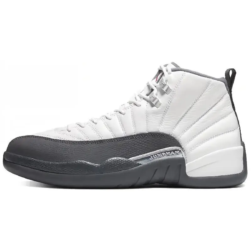 Nike Jordan 12 Retro White Dark Grey Sneakers shoes 130690-160