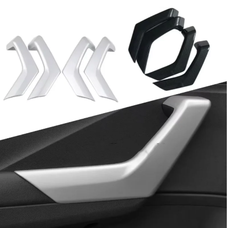 

For Volkswagen VW T-ROC TROC 2018 2019 2020 Car Styling Cover Sticker Door Inner Armrest Handrail Trim Frame Lamp 4pcs