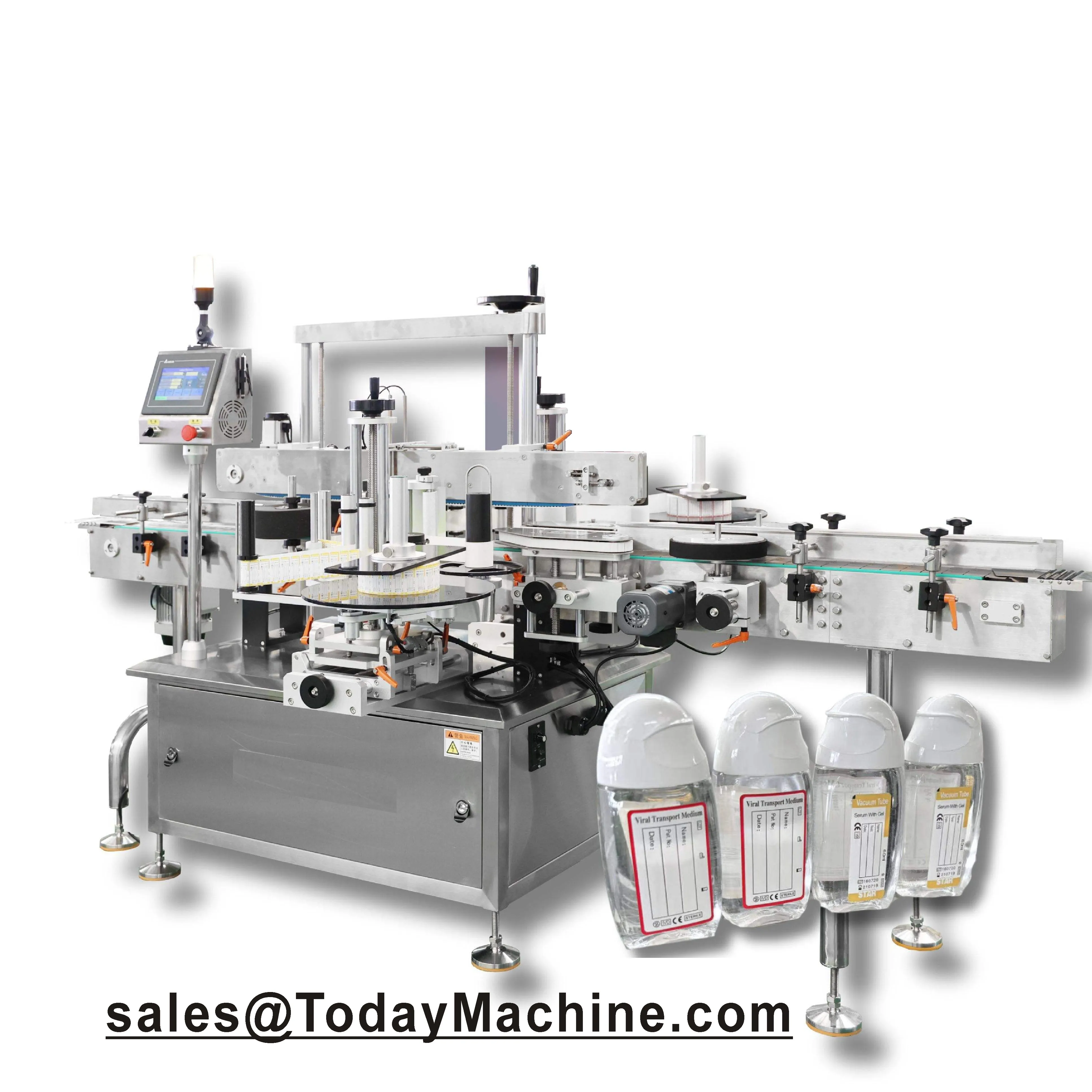 Surface Plastic Bottle Front and Back Sticker Double s Sides Labeling Machine