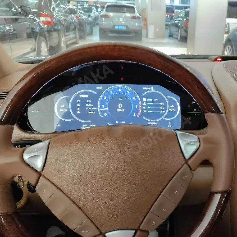 Car dashboard Auto Gauge For Porsche Cayenne 2005-2009 LCD Instrument Digital Cluster Dashboard Panel Linux system Speed Meter